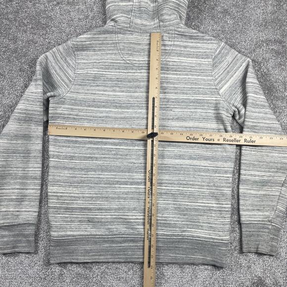 Carhartt Hoodie Womens Small Sweatshirt 1/4 Zip Relaxed Fit Stripe Gray Cozy - Picture 9 of 13